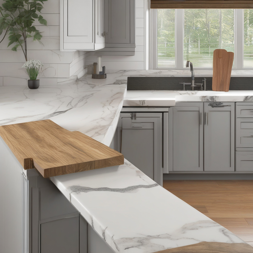 Comparative countertop styles