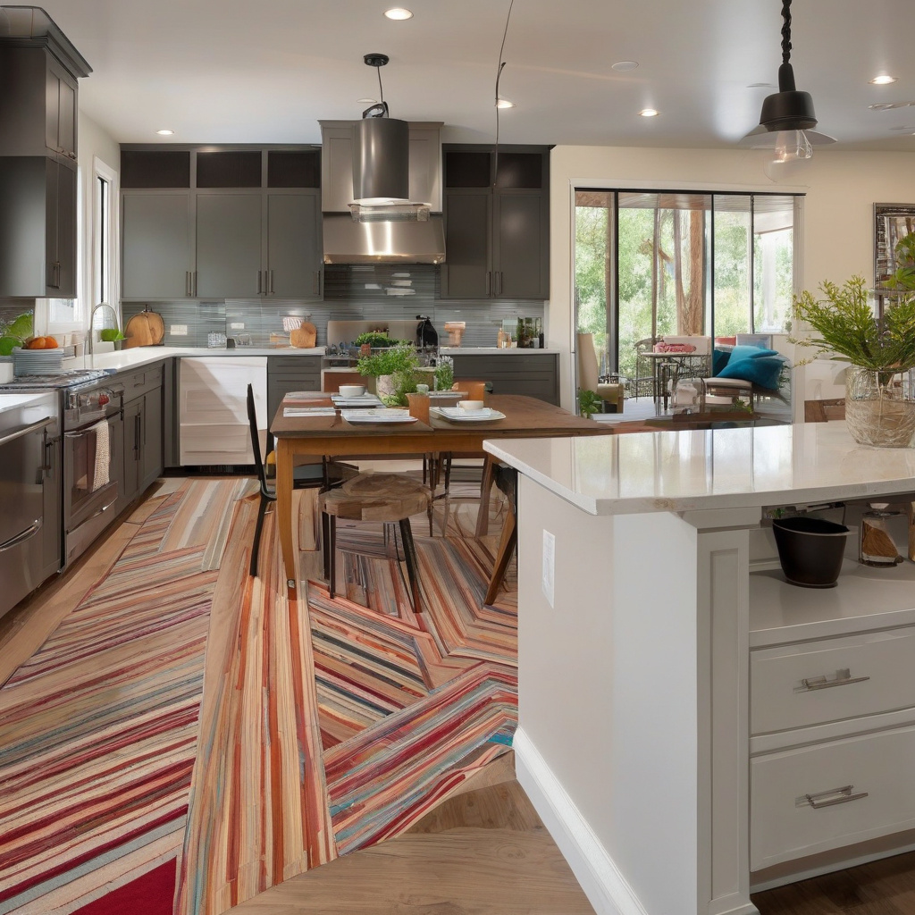 Open concept kitchen and living room
