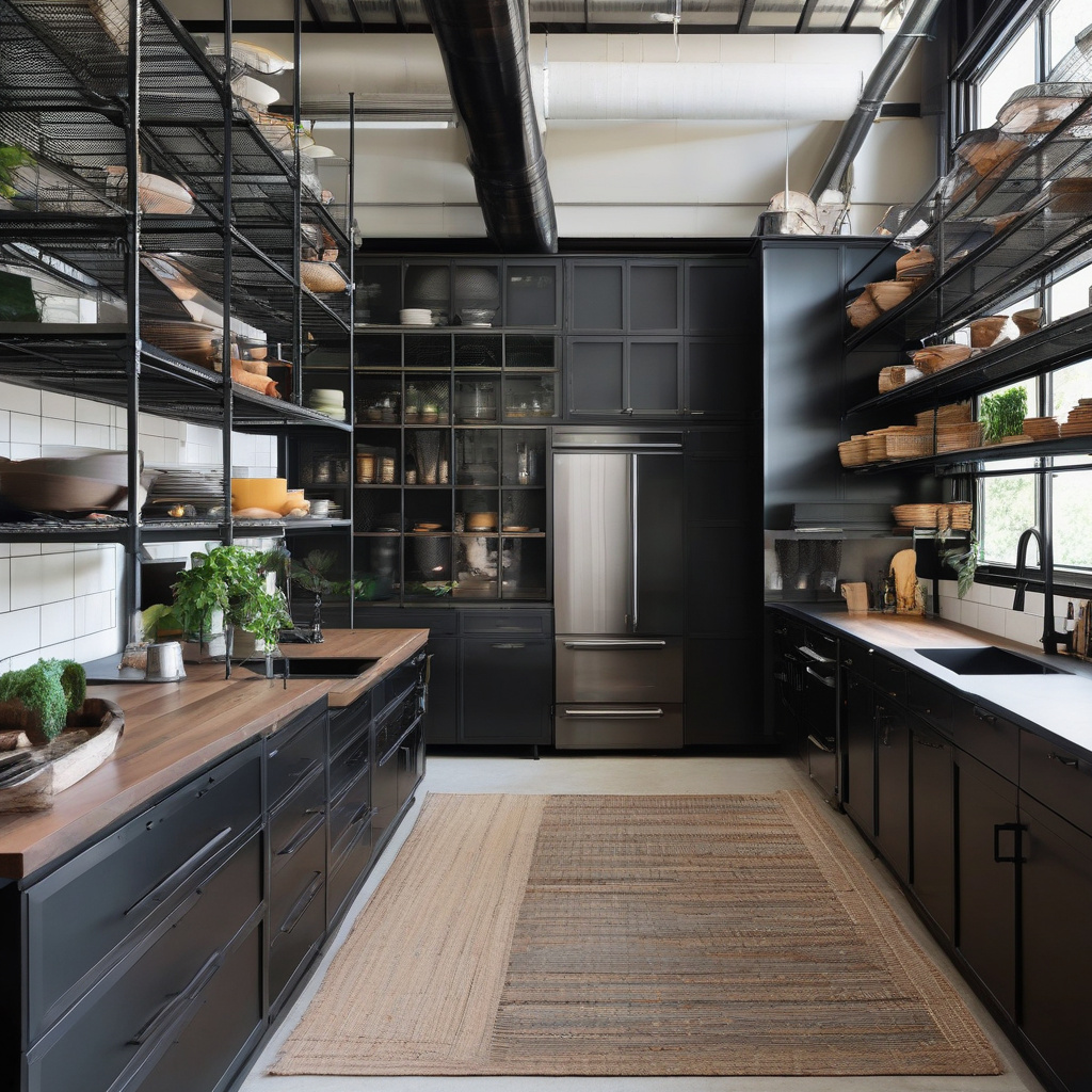 Industrial kitchen design elements