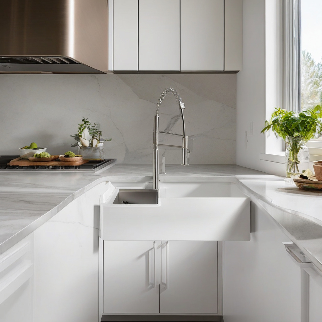 Contemporary kitchen with undermount sink renovation