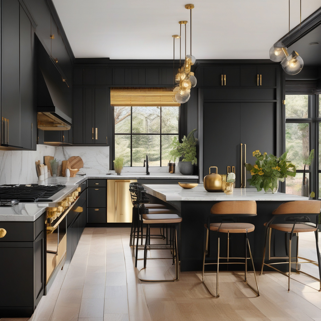 Sophisticated black kitchen renovation