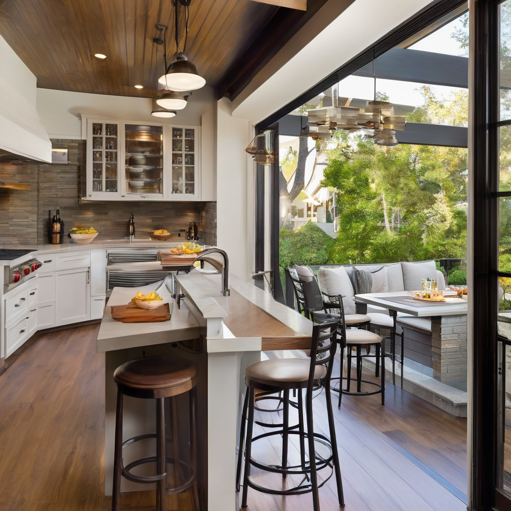 Patio connected to kitchen