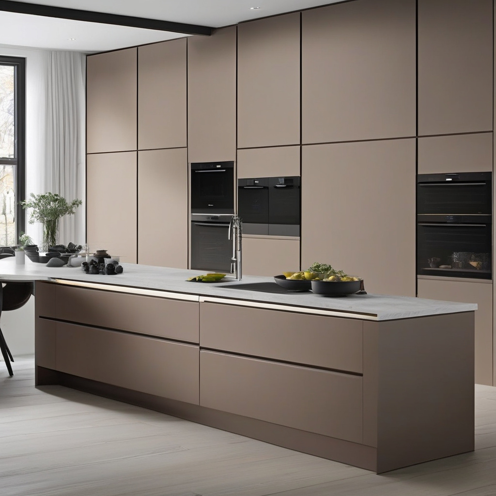 Modern handleless kitchen