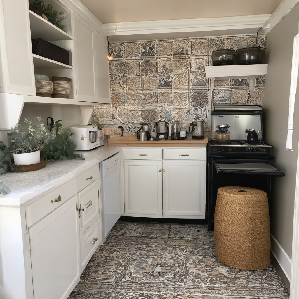 kitchen transformation with wallpaper