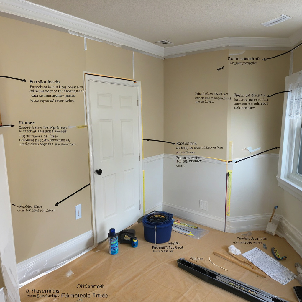 Professional painter in action