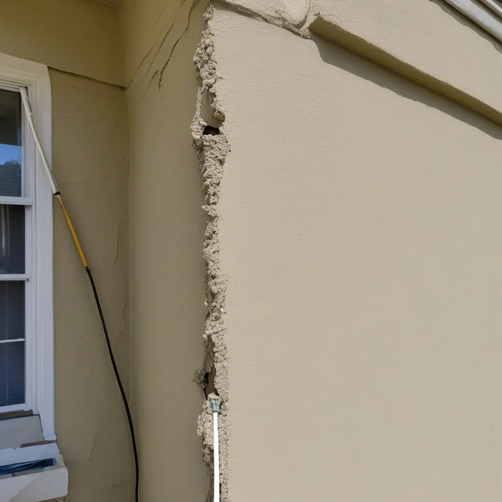 Exterior masonry color samples tested on stucco and brick
