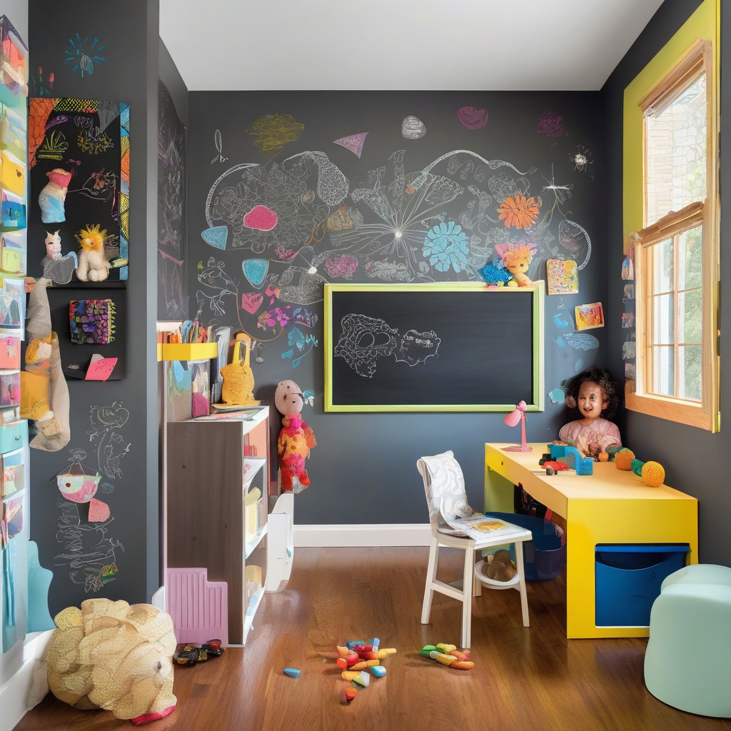 child's interactive wall in a Los Angeles home child's interactive wall in a Los Angeles home