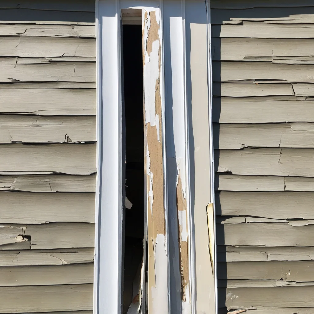 House exterior area prepared for finish evaluation