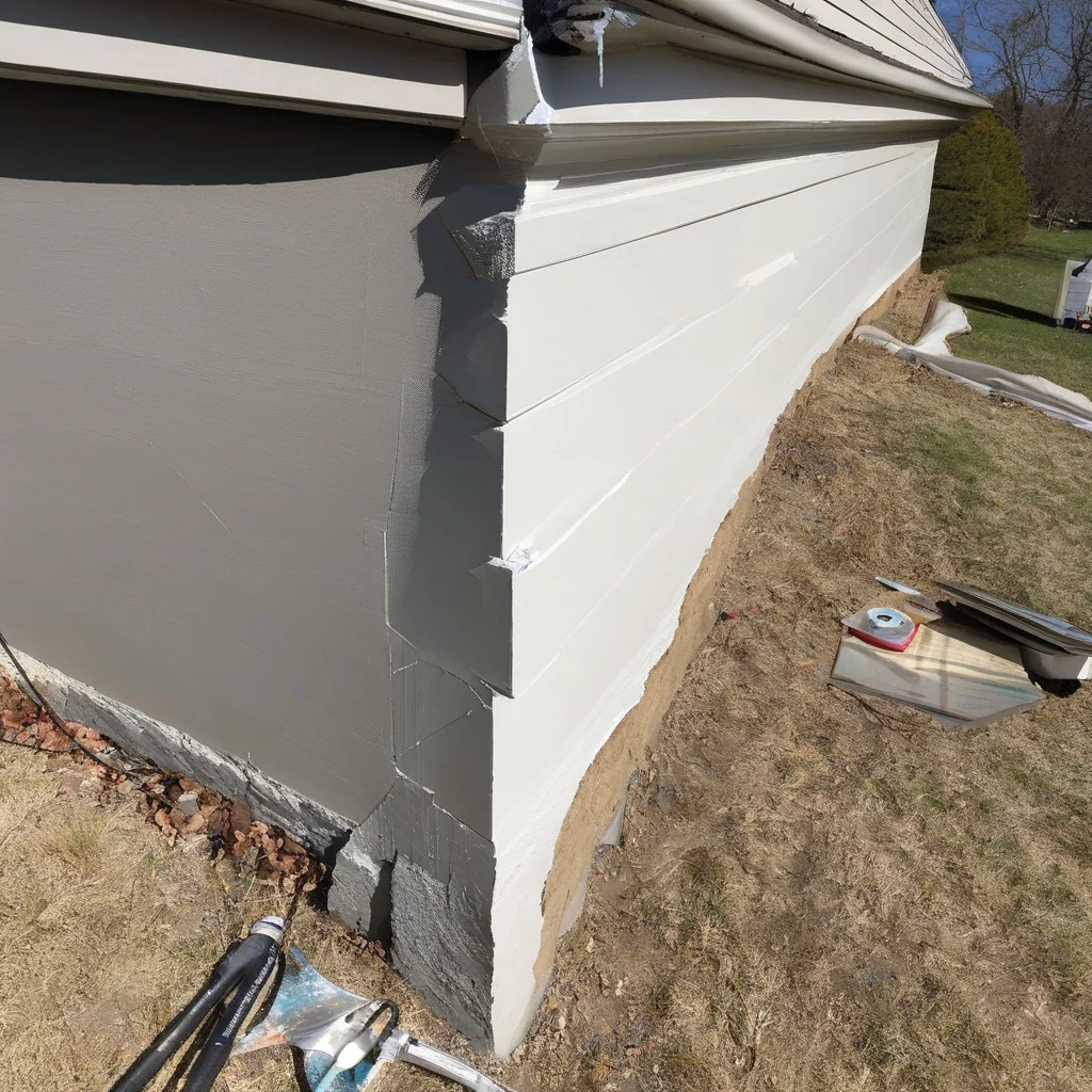Completed exterior surface with renewed protective coating