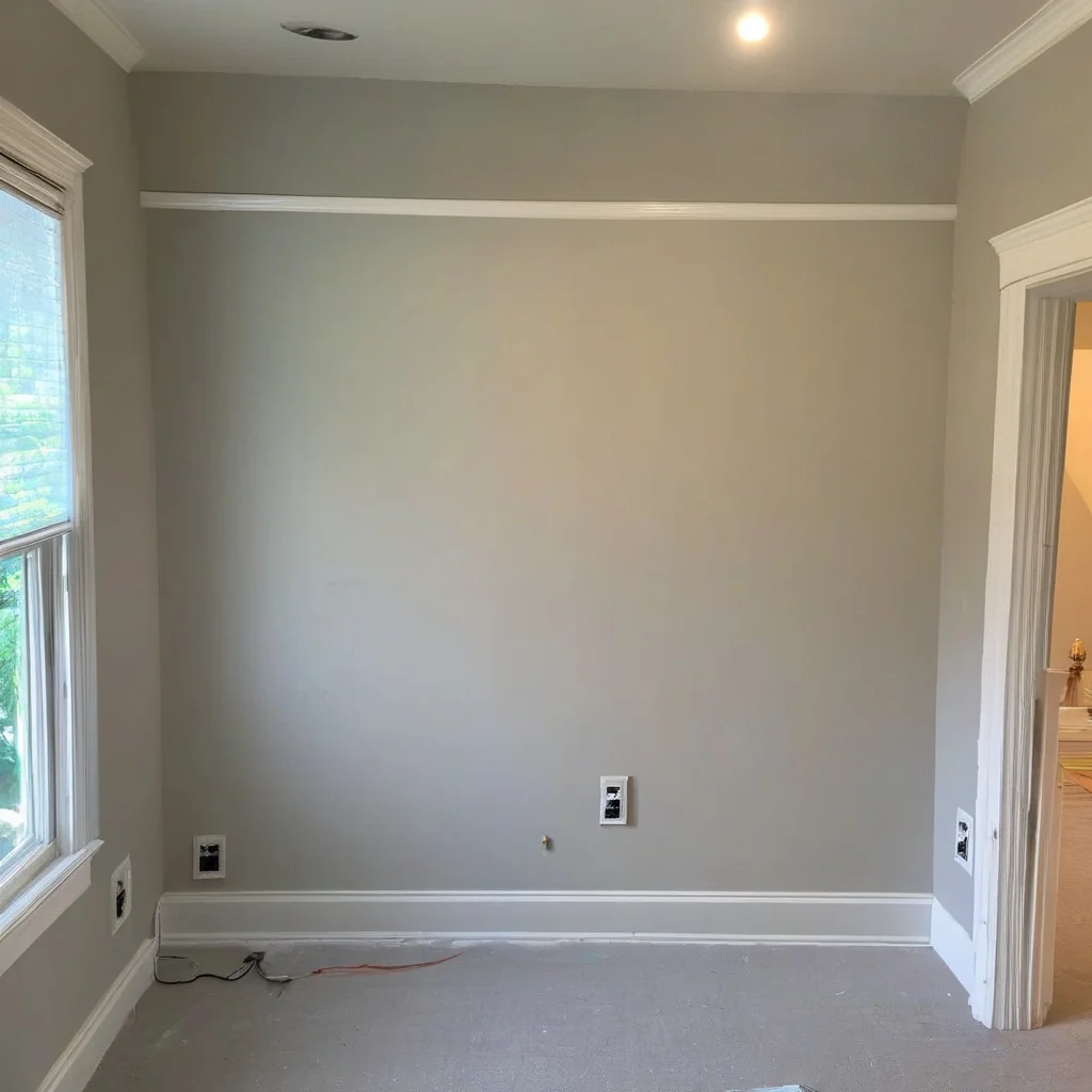 Smooth repaired wall prepared for primer and interior paint