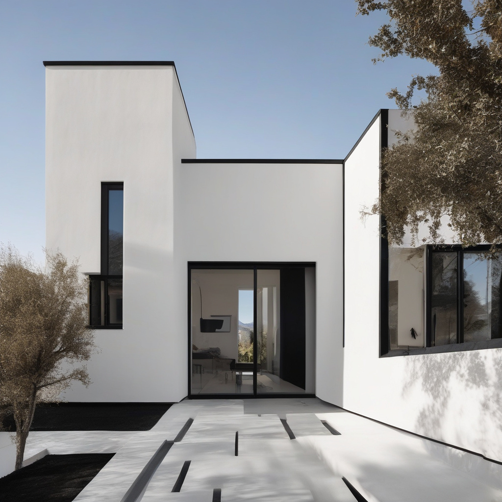 Matte black window frames transforming a modern home