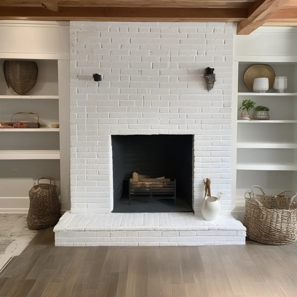 Dated fireplace surround prepared for a painted finish