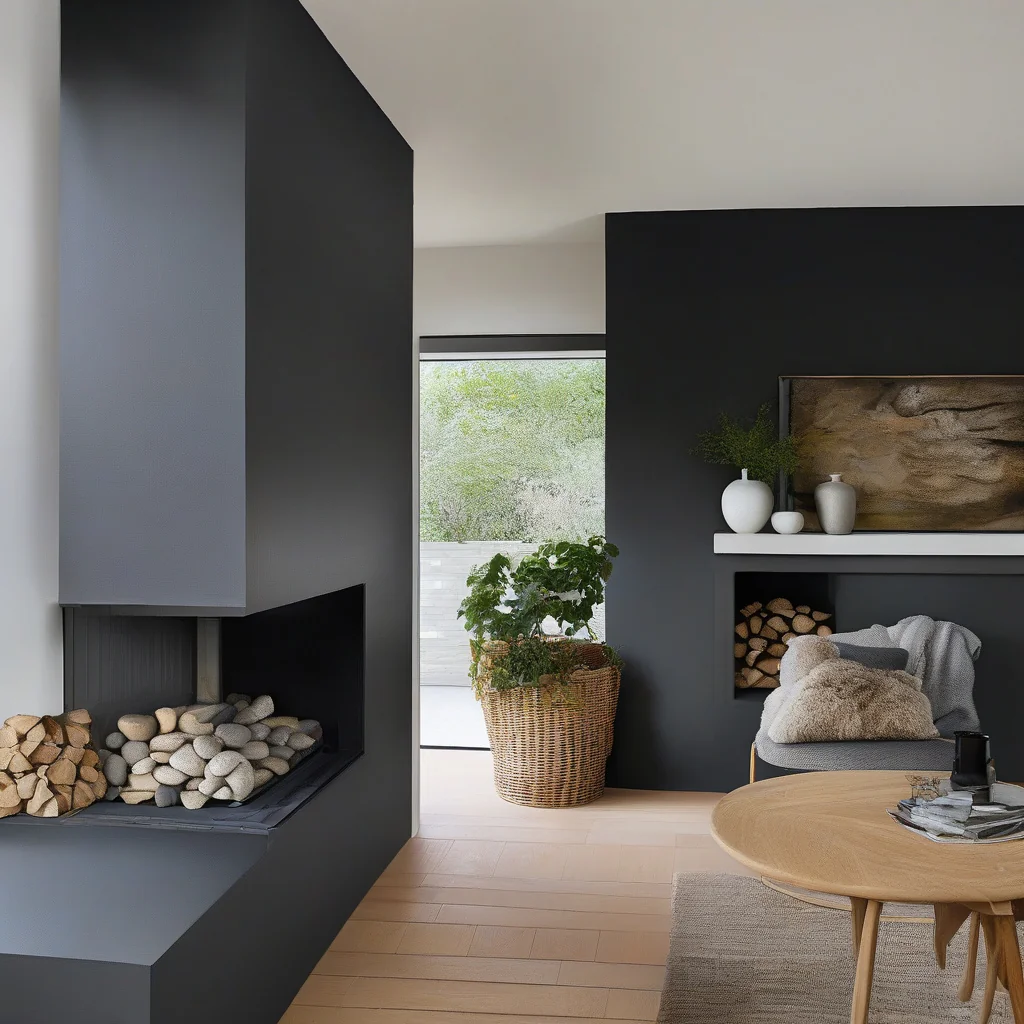Living room fireplace reviewed before repainting