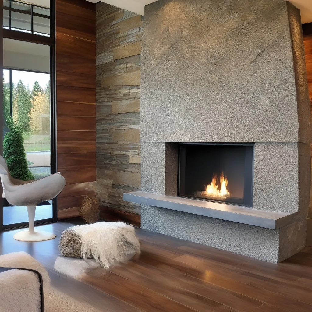 Painted fireplace integrated with an updated living room