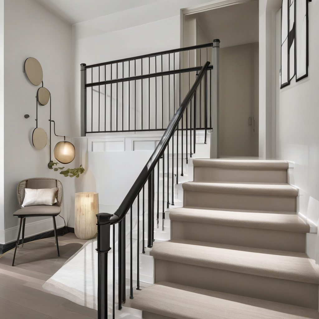 Staircase with modern aesthetic appeal