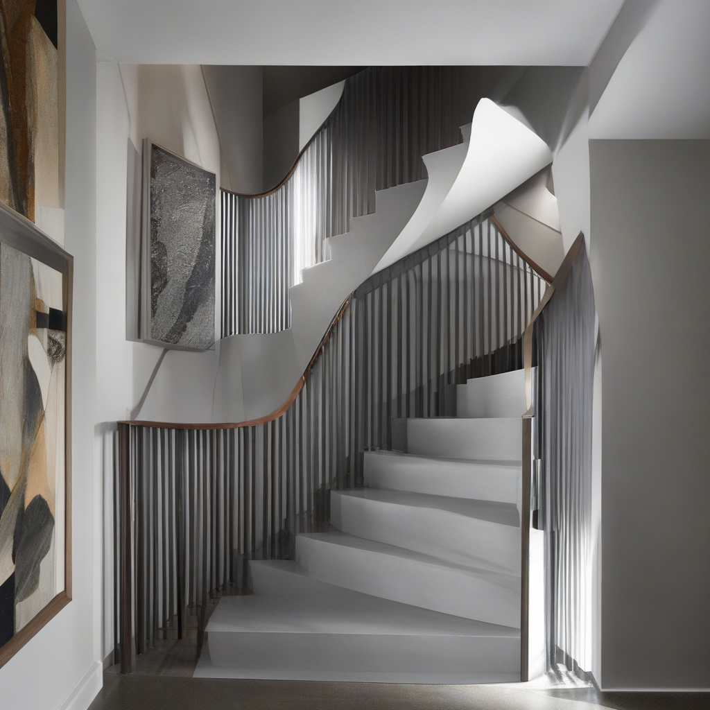 Chic interior with gradient colors