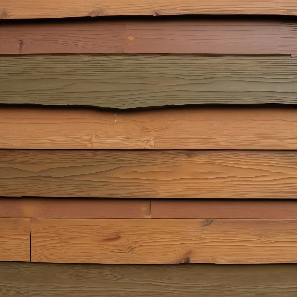 Exterior wood condition evaluated before finish selection Weathered exterior wood siding inspected before choosing paint or stain