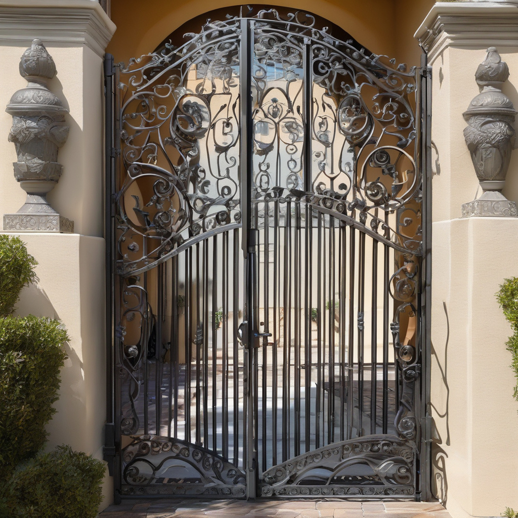 metal fencing along Los Angeles area home