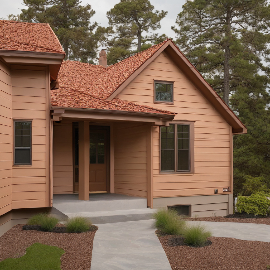 Analyzing different paint samples on a home exterior