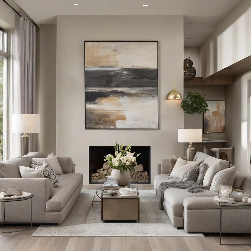 open-plan interior with connected neutral wall transitions