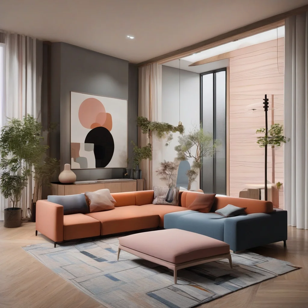 finished open-plan home with balanced color relationships