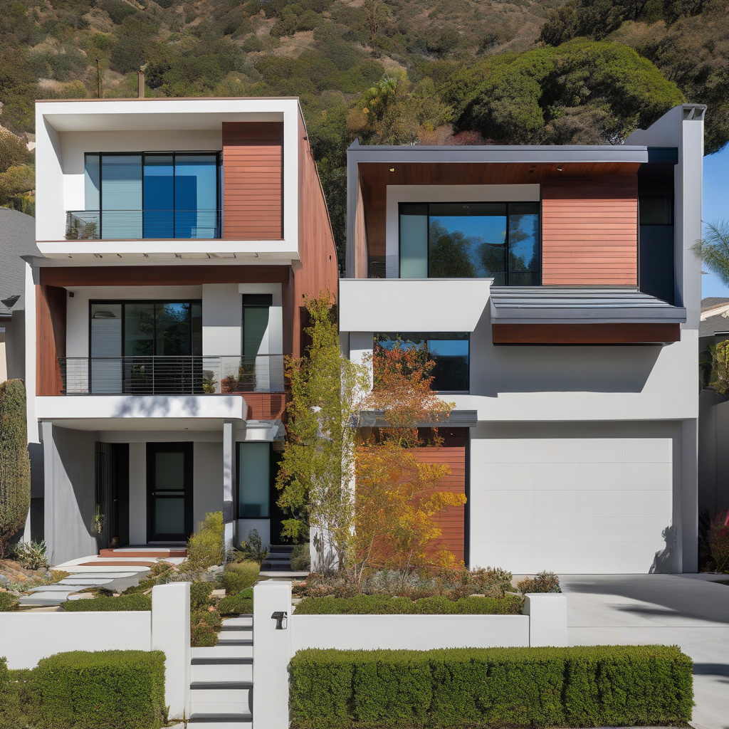 home comparison with different roofs