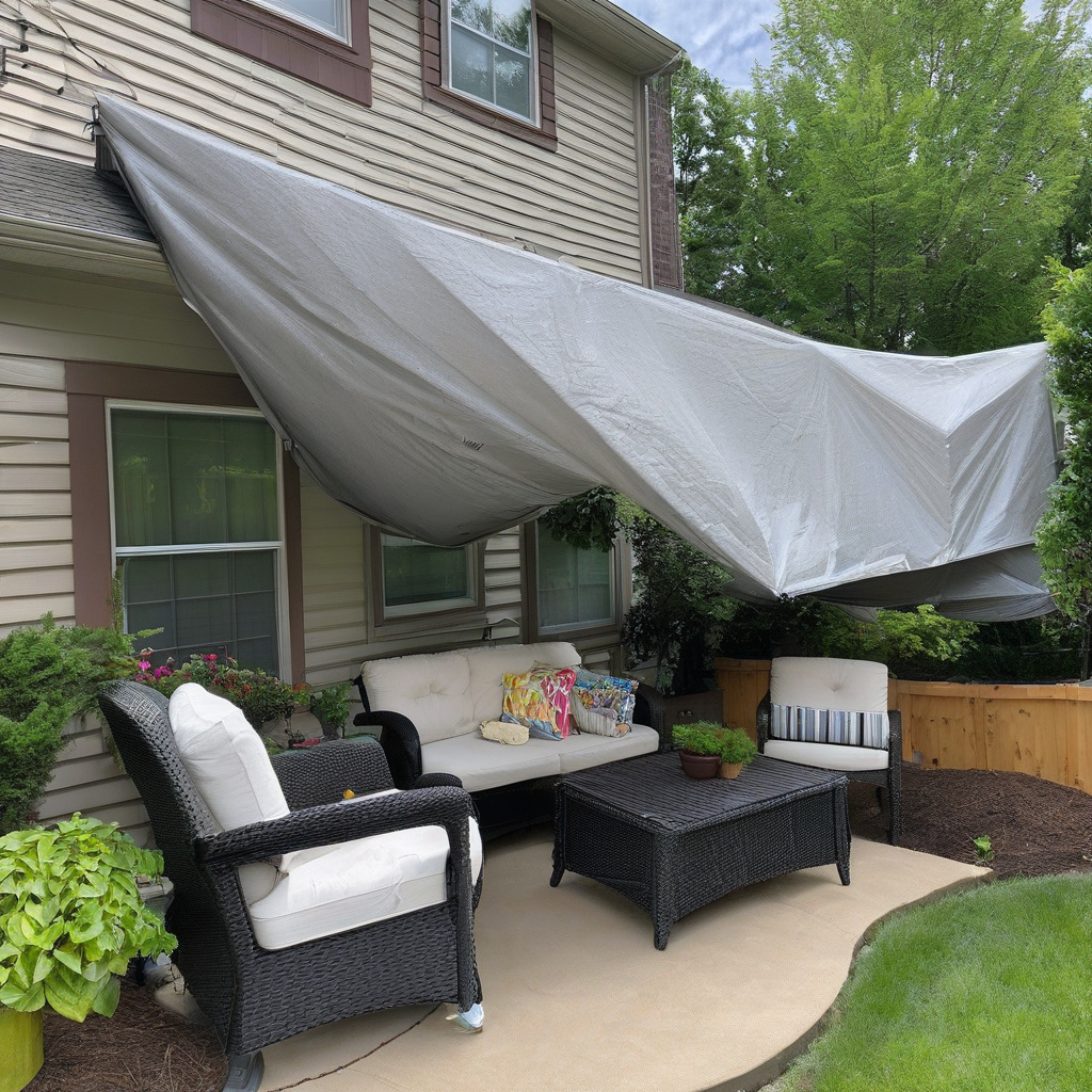 Roofing preparation scene in Los Angeles