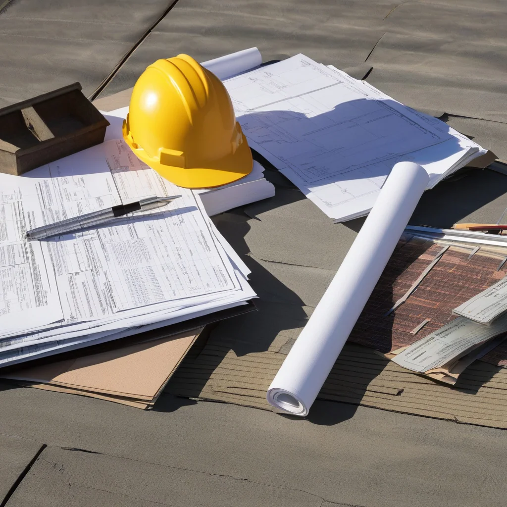 Roof replacement records and project photographs organized for review