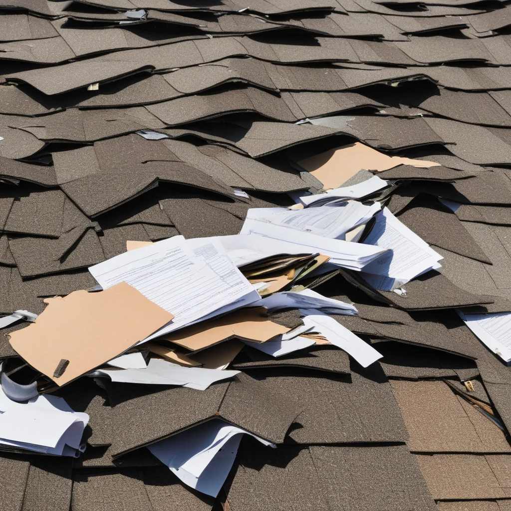 residential roof area awaiting careful storm damage review