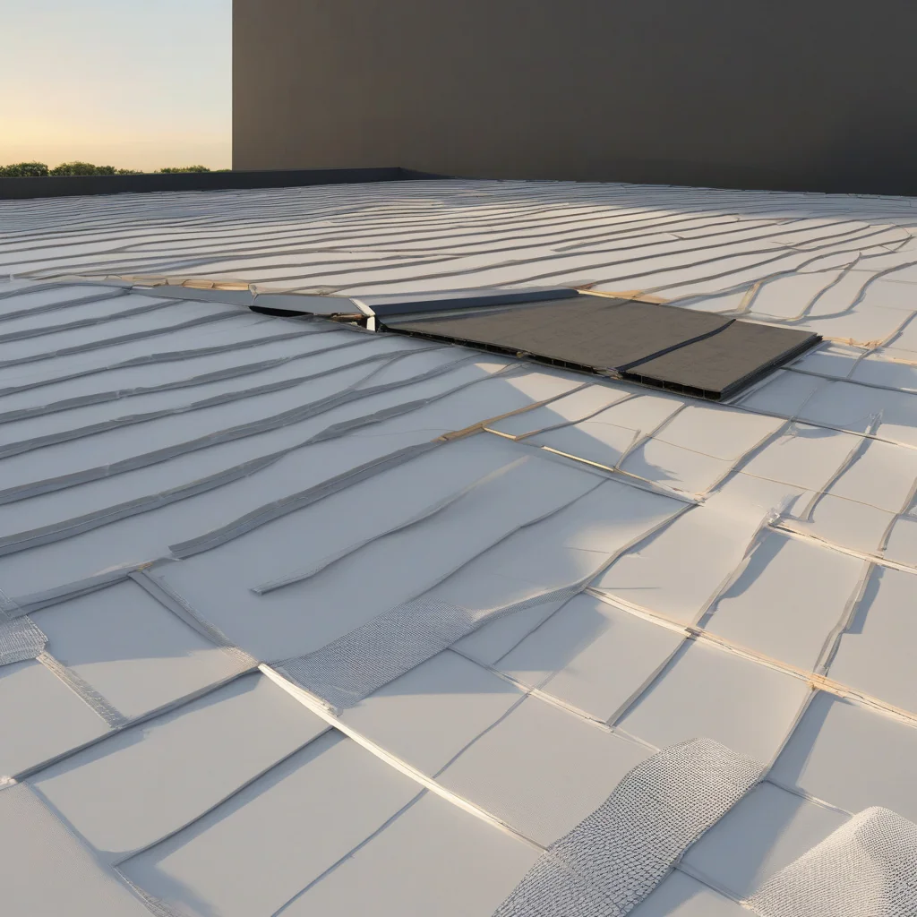 Shallow roof area requiring membrane and drainage planning Low-slope roof section on a Southern California home
