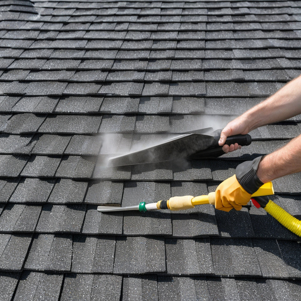 roof cleaning process