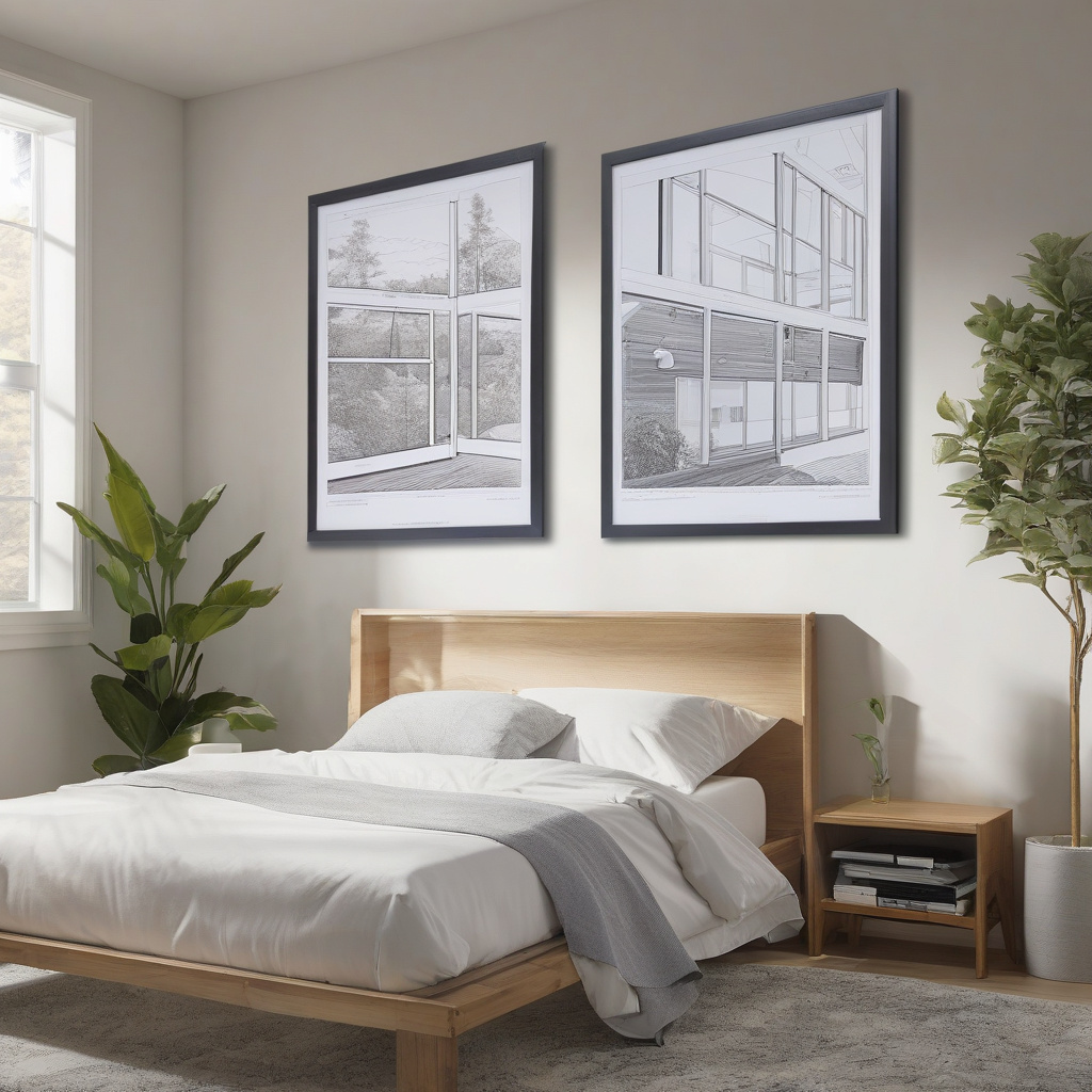 Renovated bedroom with stylish egress window