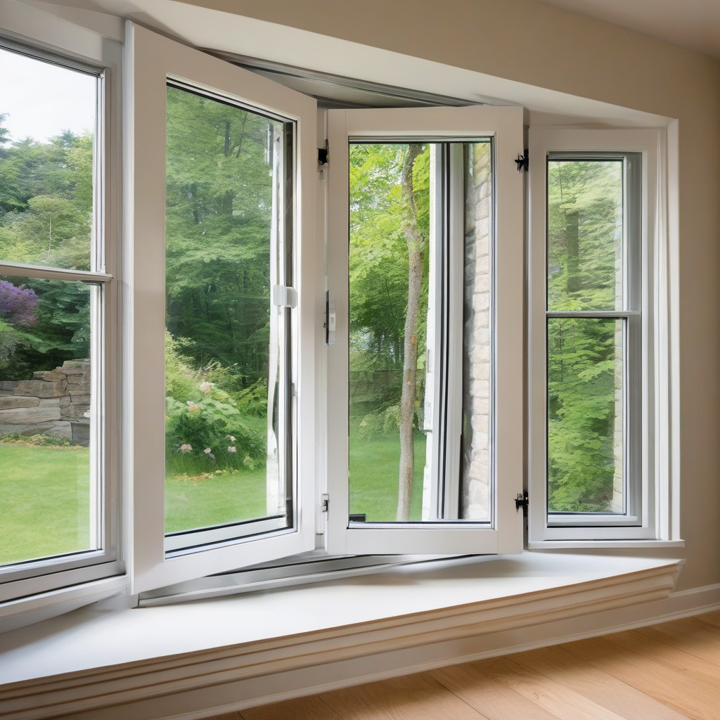 Construction workers installing an egress window