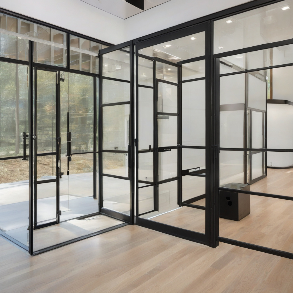 Black window frames in remodeled LA home