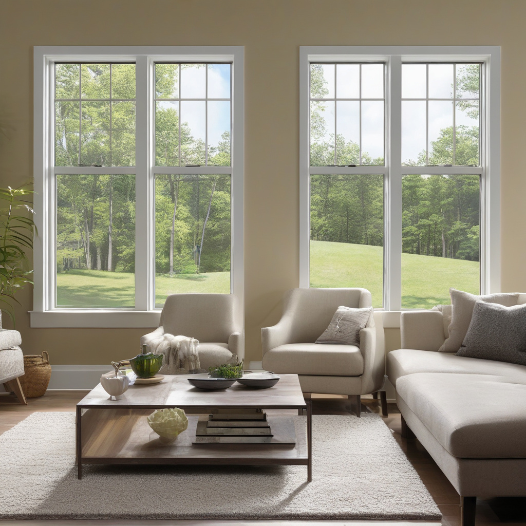 Modern tinted windows in urban dwelling