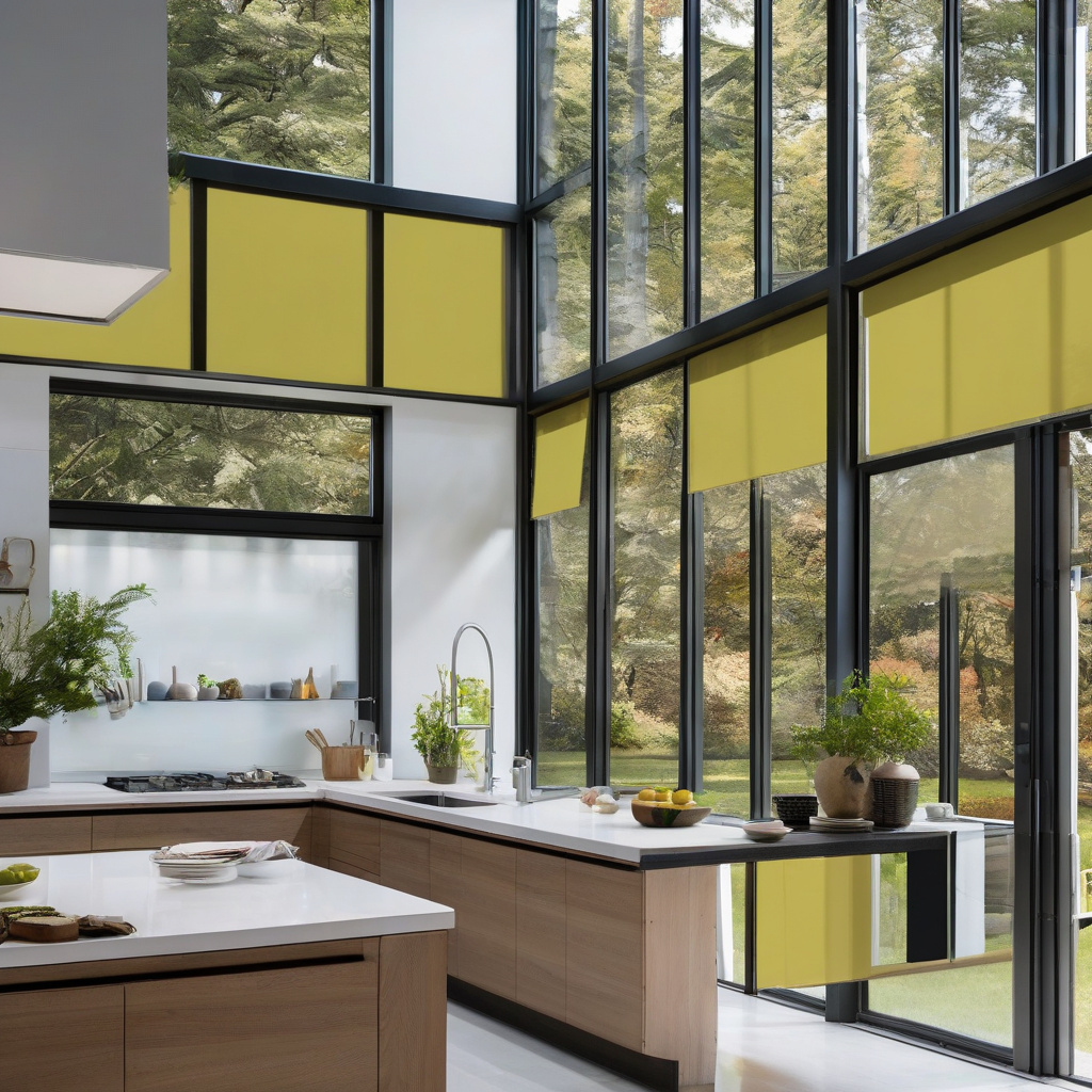 Windows in stylish residential setting