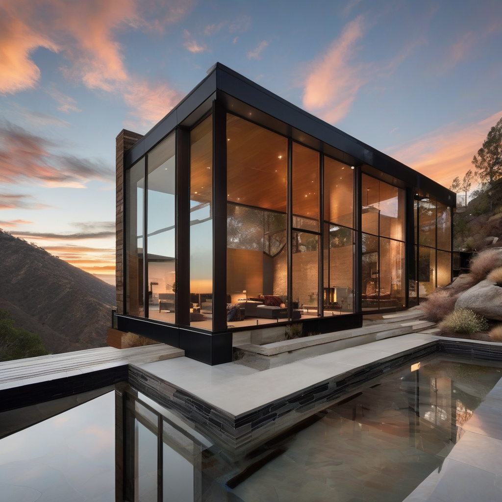 modern home with glass railings