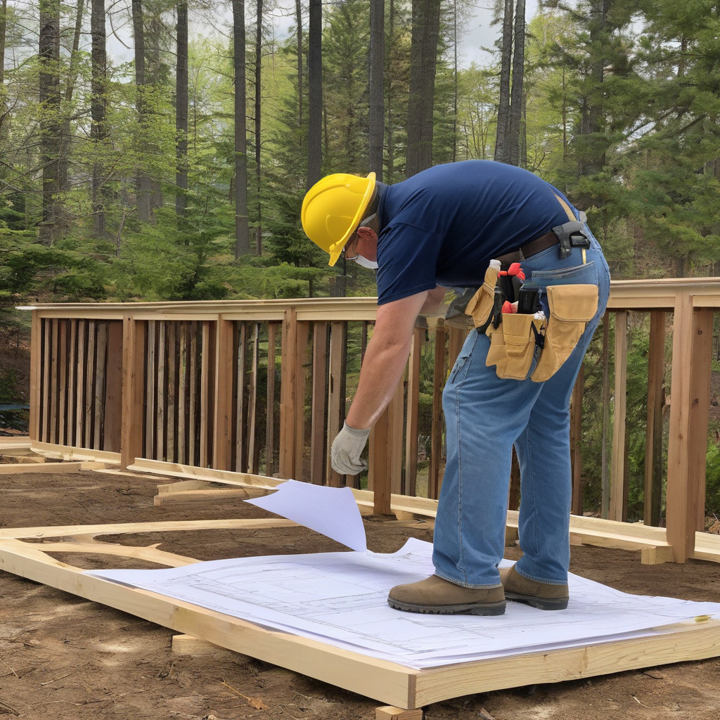 Deck resurfacing work in progress