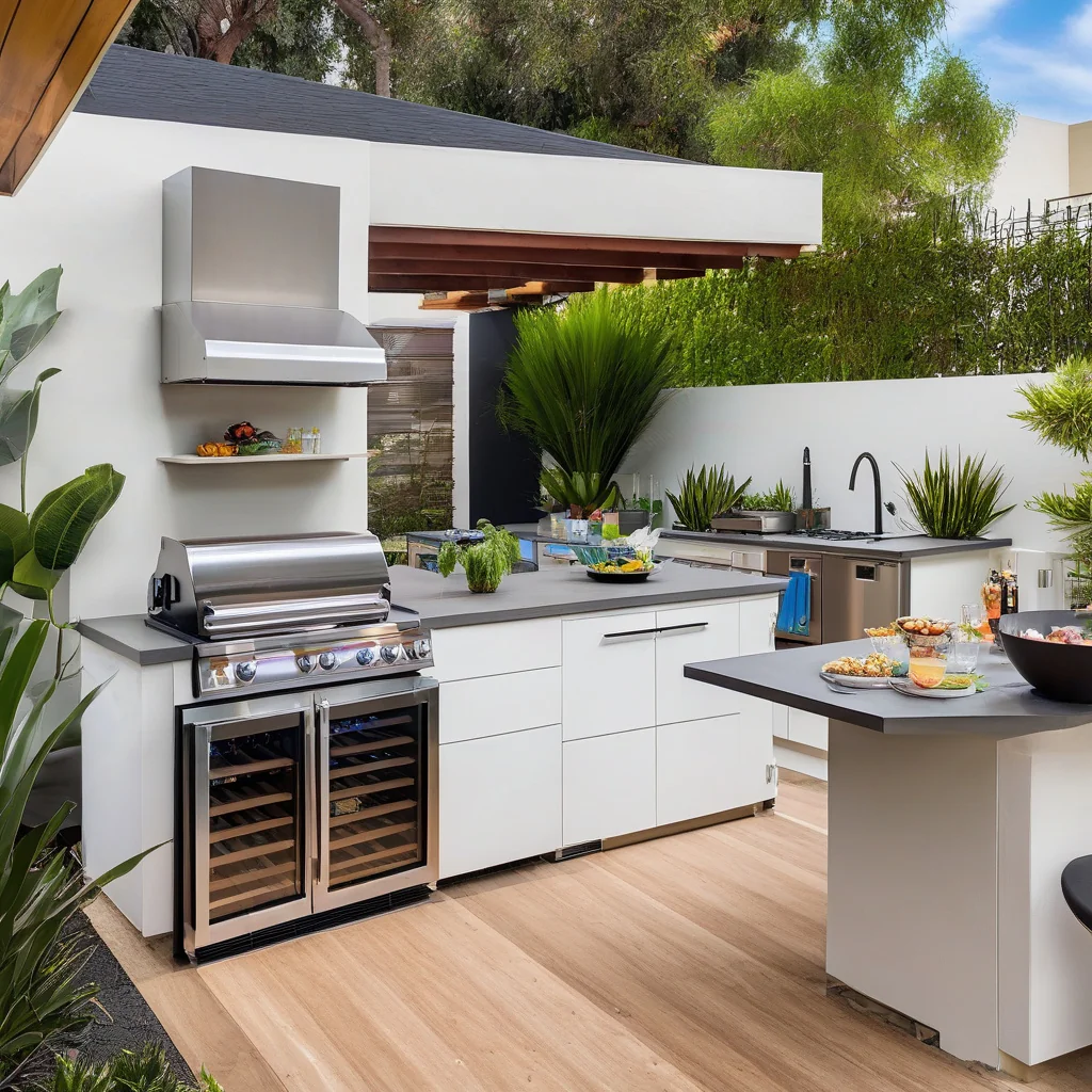 Efficient outdoor kitchen appliances