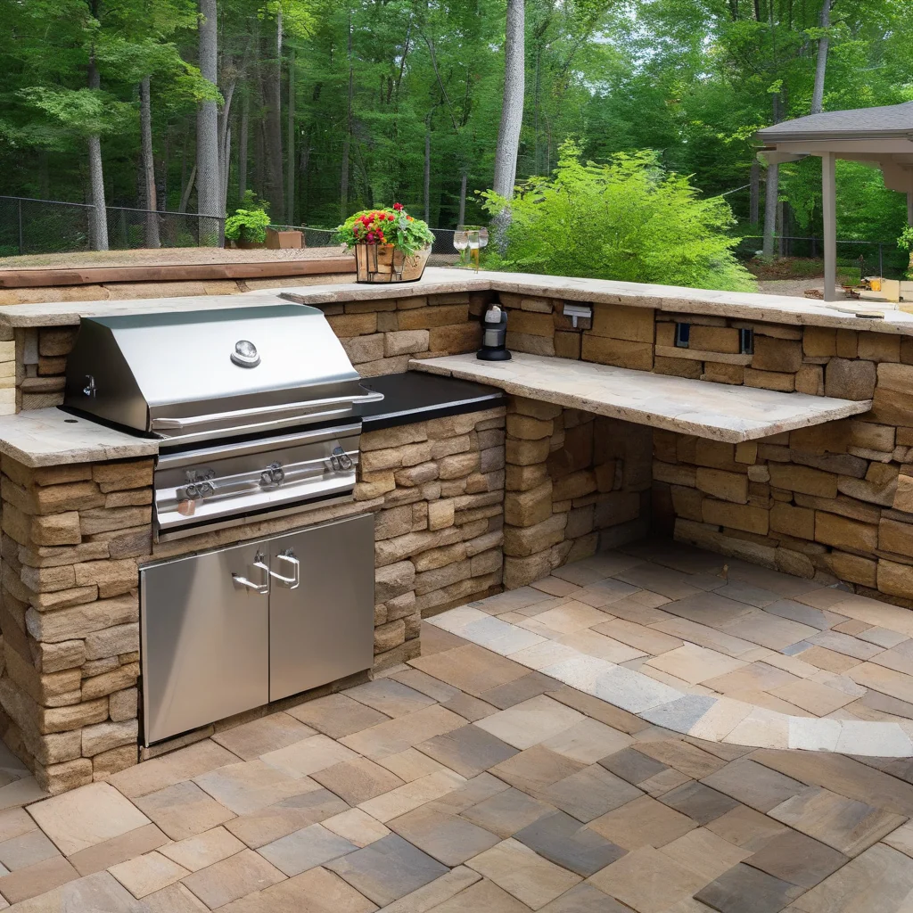 Nature-inspired outdoor kitchen