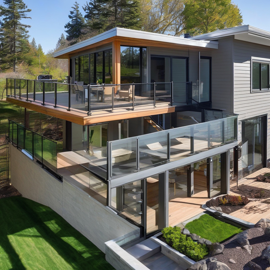 modern deck with cable railing modern deck with cable railing