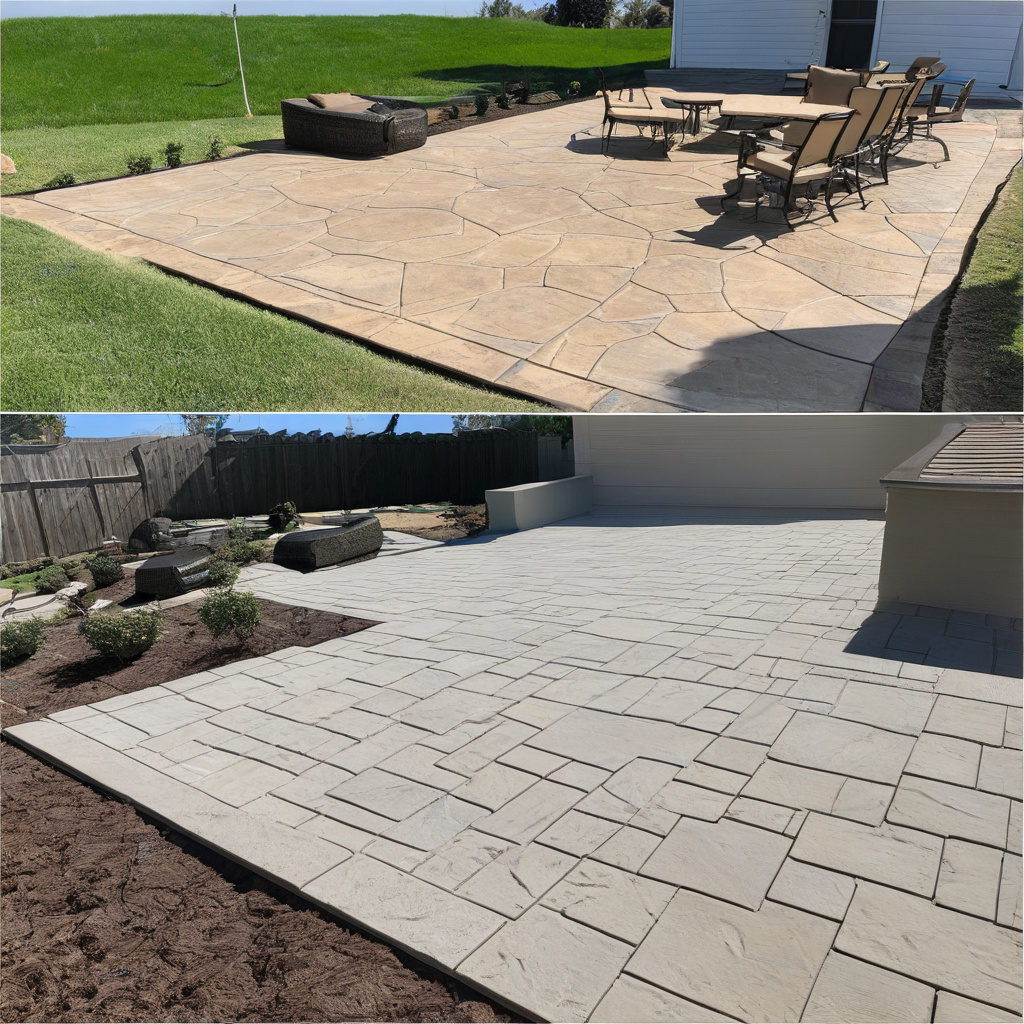 Concrete patio remodeling