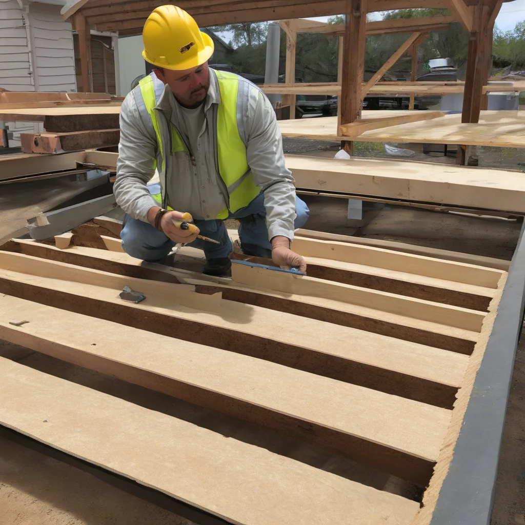 Maintaining deck boards while monitoring structural conditions Homeowner inspecting and cleaning an exterior deck surface