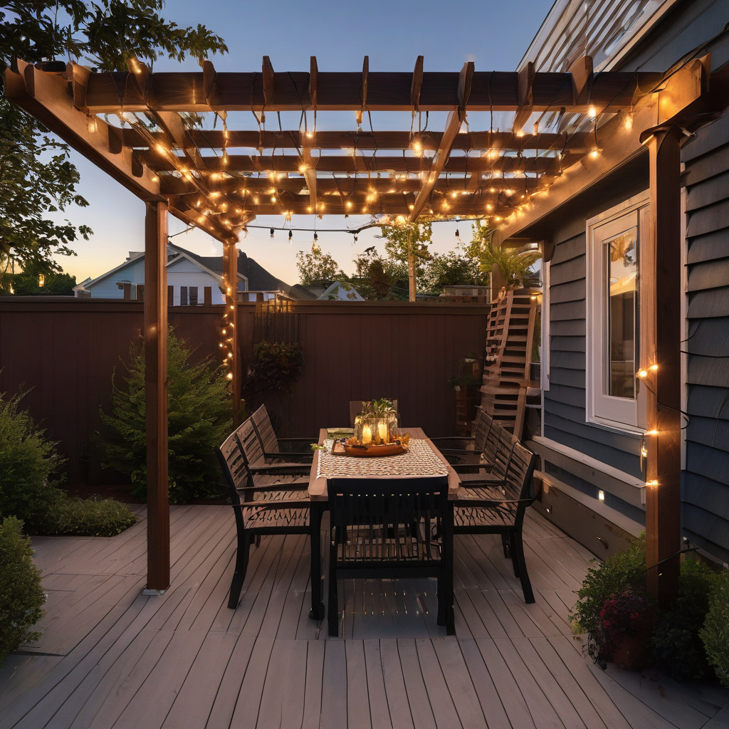 decorative outdoor lighting setup