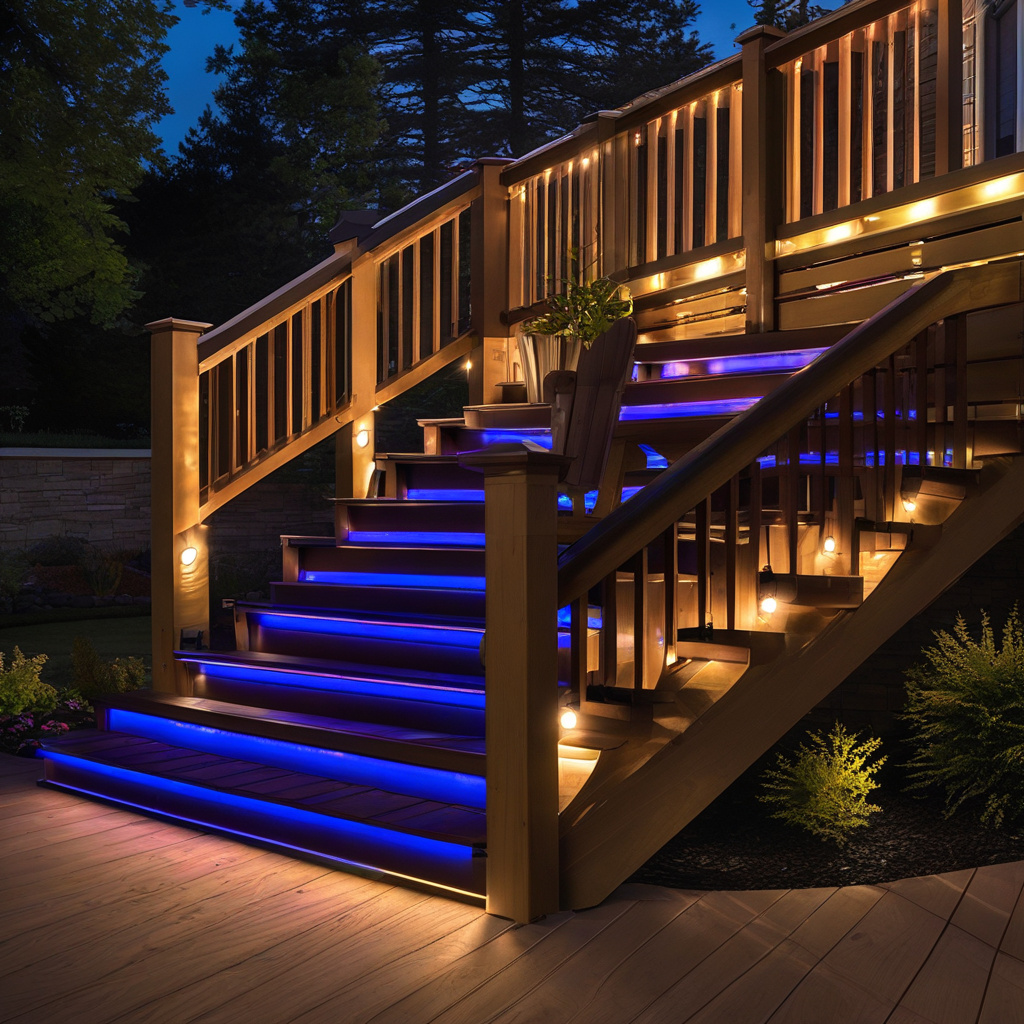 patio with ambient string lights