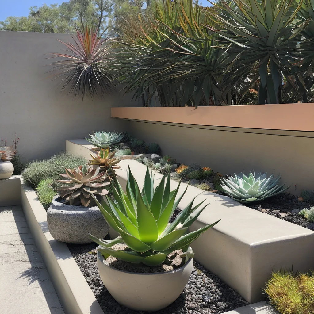 Ornamental grasses softening the edge of a patio