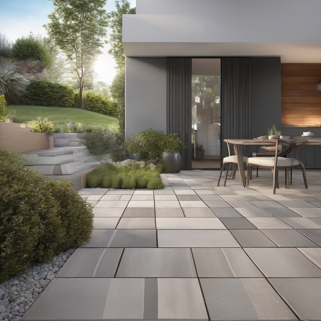 stone patio with natural textures