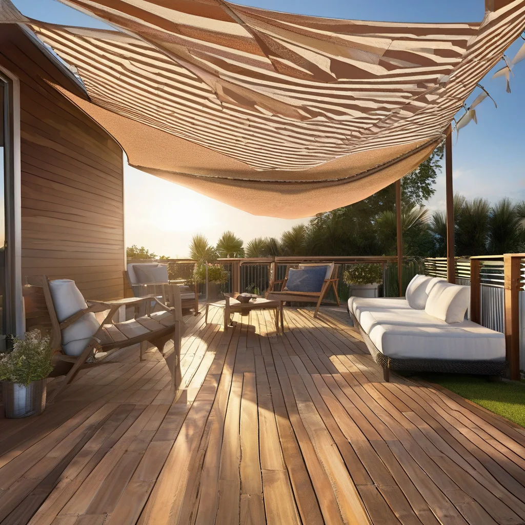 Sunny residential deck exposed to Southern California daylight