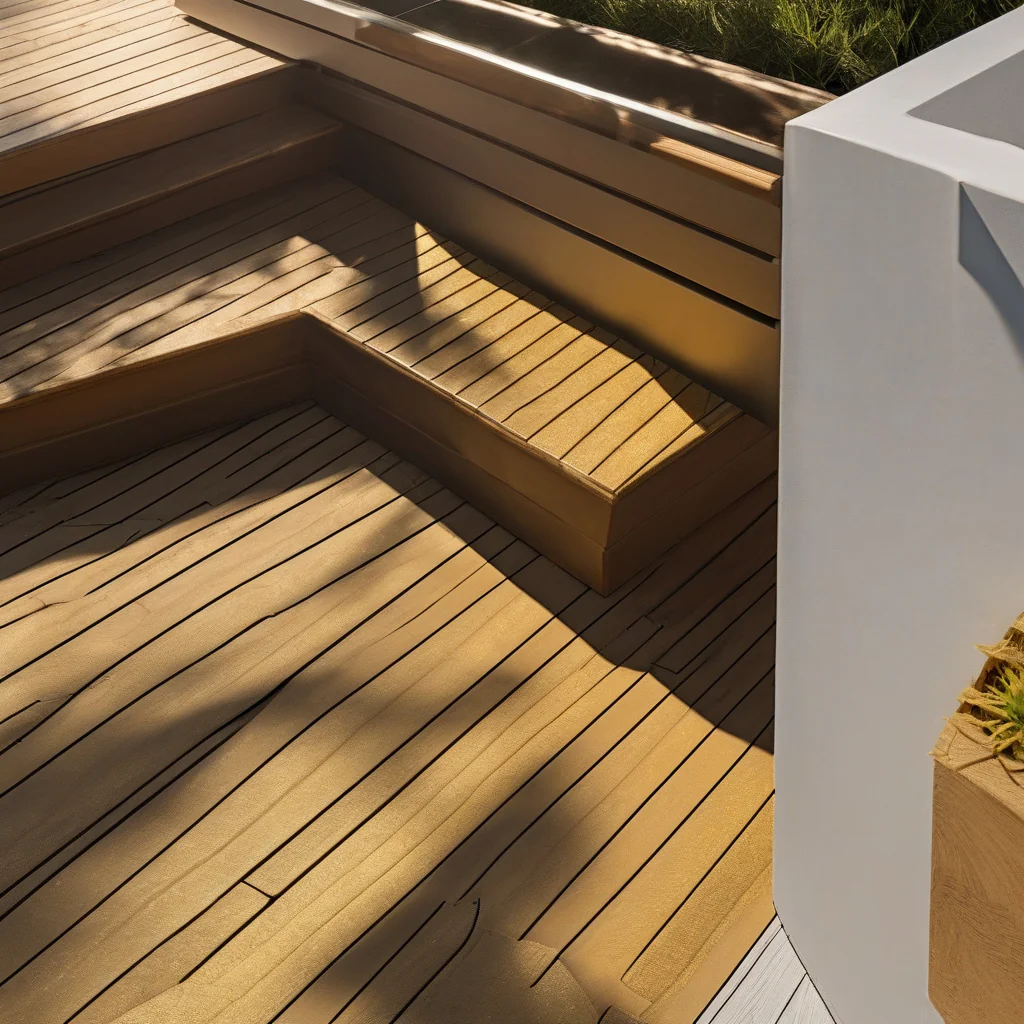 Deck with open modern railing and wide exterior views