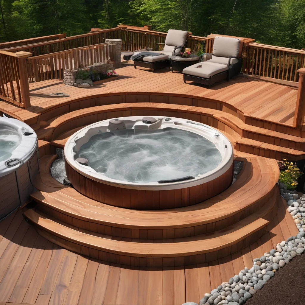 Structural plans and permit documents for a deck hot tub project